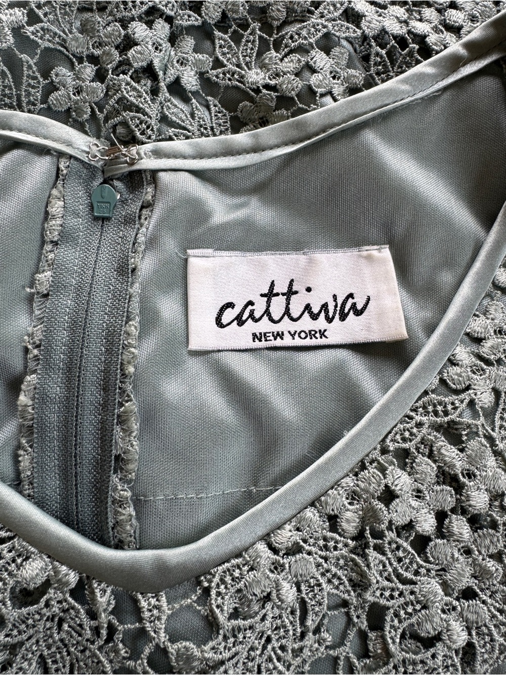 Vintage Cattiva New York Lace Waterfall Dress - 6 - Picture 7 of 8